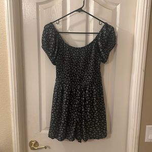 Black Floral Romper